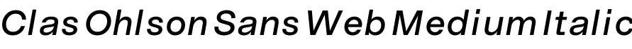 Clas Ohlson Sans Web Medium Italic字体预览