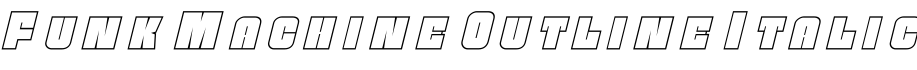 Funk Machine Outline Italic字体预览图