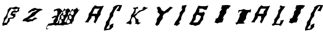 FZ WACKY 16 ITALIC字体预览图