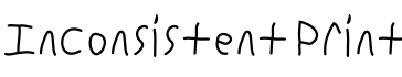 Inconsistent Print字体预览图