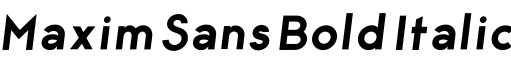 Maxim Sans Bold Italic预览字体图片