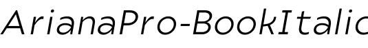 ArianaPro-BookItalic字体预览