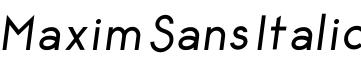 Maxim Sans Italic预览字体图片