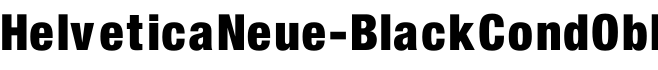 HelveticaNeue-BlackCondObl预览字体图片