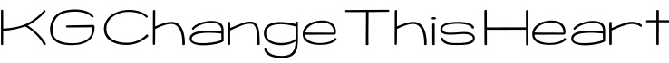 KG Change This Heart字体预览图