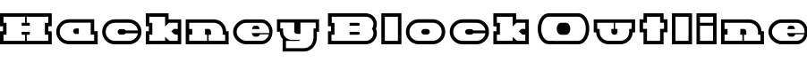 Hackney Block Outline字体预览图