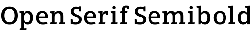 Open Serif Semibold字体预览