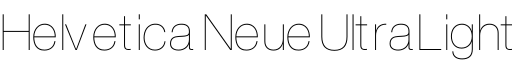 Helvetica Neue UltraLight预览字体图片