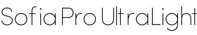 Sofia Pro UltraLight预览字体图片