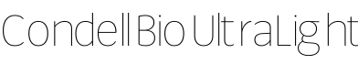 Condell Bio UltraLight字体预览图