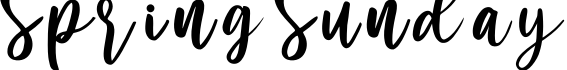 Spring Sunday字体预览