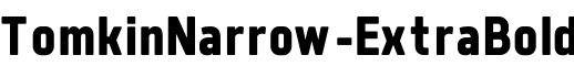 TomkinNarrow-ExtraBold预览字体图片