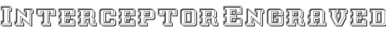 Interceptor Engraved字体预览图
