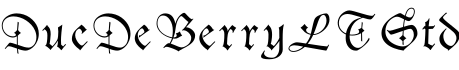 DucDeBerryLTStd字体预览