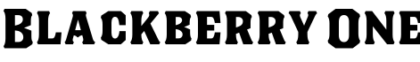 Blackberry One字体预览图