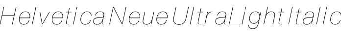 Helvetica Neue UltraLight Italic预览字体图片