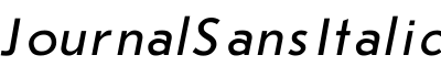 JournalSans Italic预览字体图片