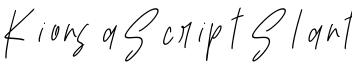 Kionsa Script Slant字体预览图