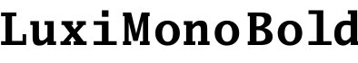 Luxi Mono Bold字体预览