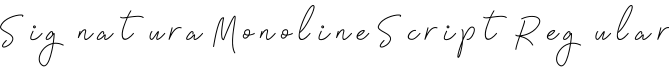Signatura Monoline Script Regular字体预览图