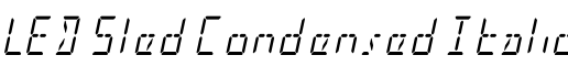 LED Sled Condensed Italic字体预览图