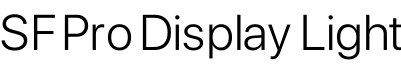 SF Pro Display Light字体预览