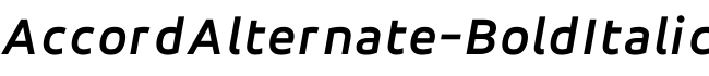 AccordAlternate-BoldItalic字体预览