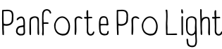 Panforte Pro Light字体预览