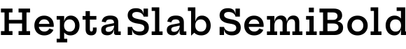 Hepta Slab SemiBold字体预览图