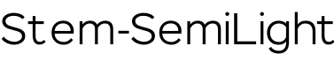 Stem-SemiLight字体预览图