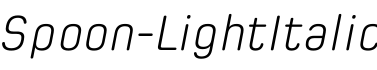 Spoon-LightItalic预览字体图片