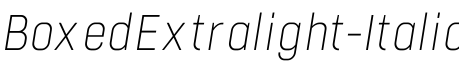 BoxedExtralight-Italic字体预览图