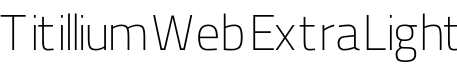 Titillium Web ExtraLight字体预览图