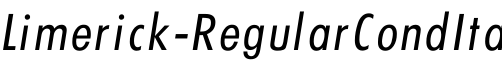 Limerick-RegularCondIta字体预览