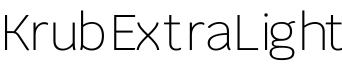 Krub ExtraLight字体预览图