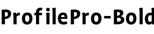 ProfilePro-Bold字体预览