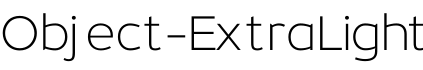 Object-ExtraLight字体预览图