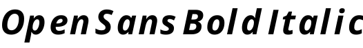 Open Sans Bold Italic字体预览