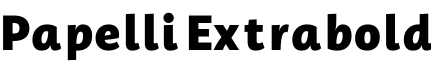 Papelli Extrabold字体预览图