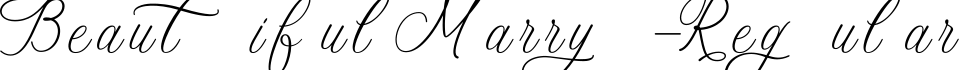 BeautifulMarry-Regular字体预览