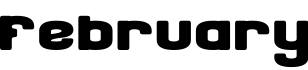 February字体预览