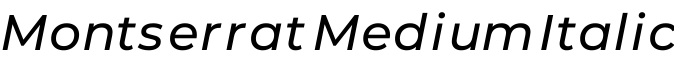 Montserrat Medium Italic字体预览