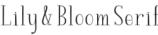 Lily & Bloom Serif字体预览图