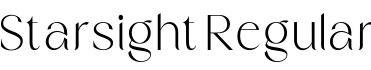 Starsight Regular字体预览