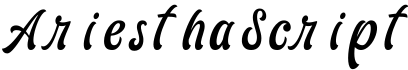 AriesthaScript字体预览