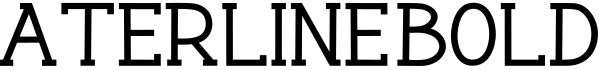 Aterline Bold字体预览图