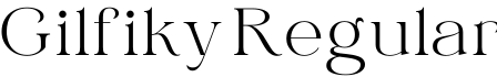 Gilfiky Regular字体预览