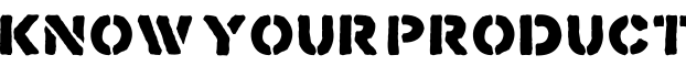 Know Your Product字体预览
