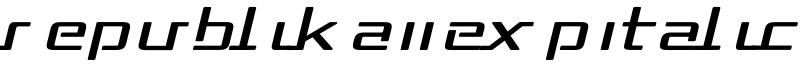 Republika II Exp Italic字体预览