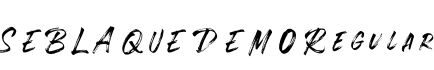 SEBLAQUE DEMO Regular字体预览图
